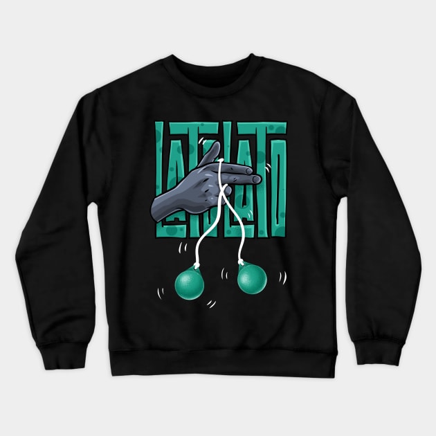 Funny Lato Lato Clackers Balls on A String Swinging Ball Toys for Kids Teal Crewneck Sweatshirt by teeleoshirts